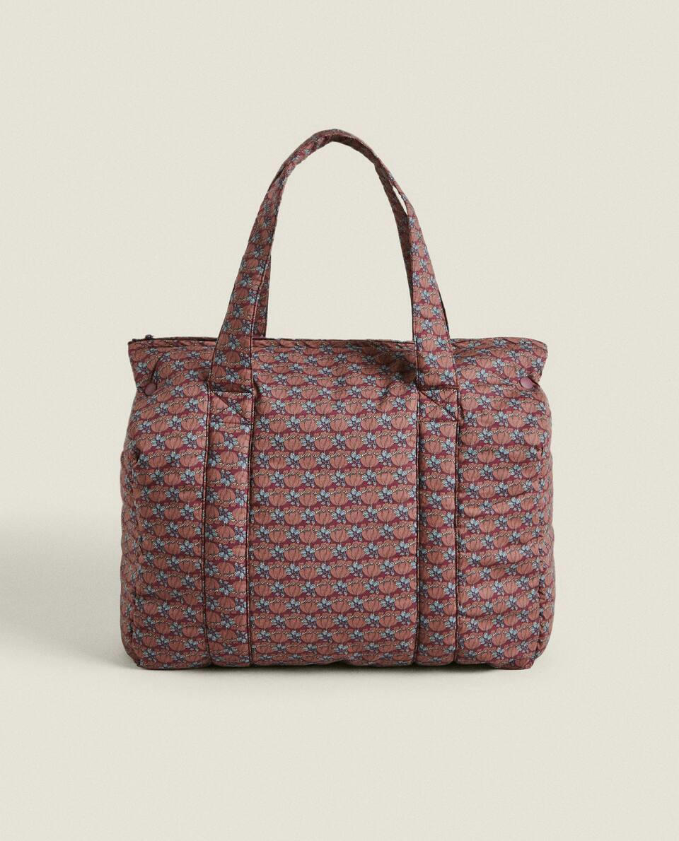 Bolsa de maternidade infantil feita com tecido Liberty