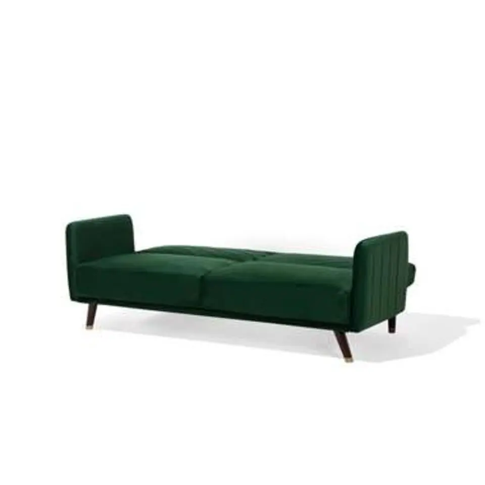SENJA - Slaapbank 3-zits - Donkere houtkleur - Polyester
