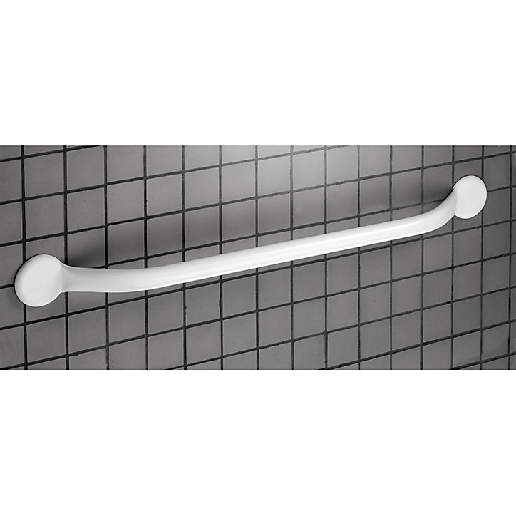 Barre d'appui droite en acier blanc Godonnier 70 cm