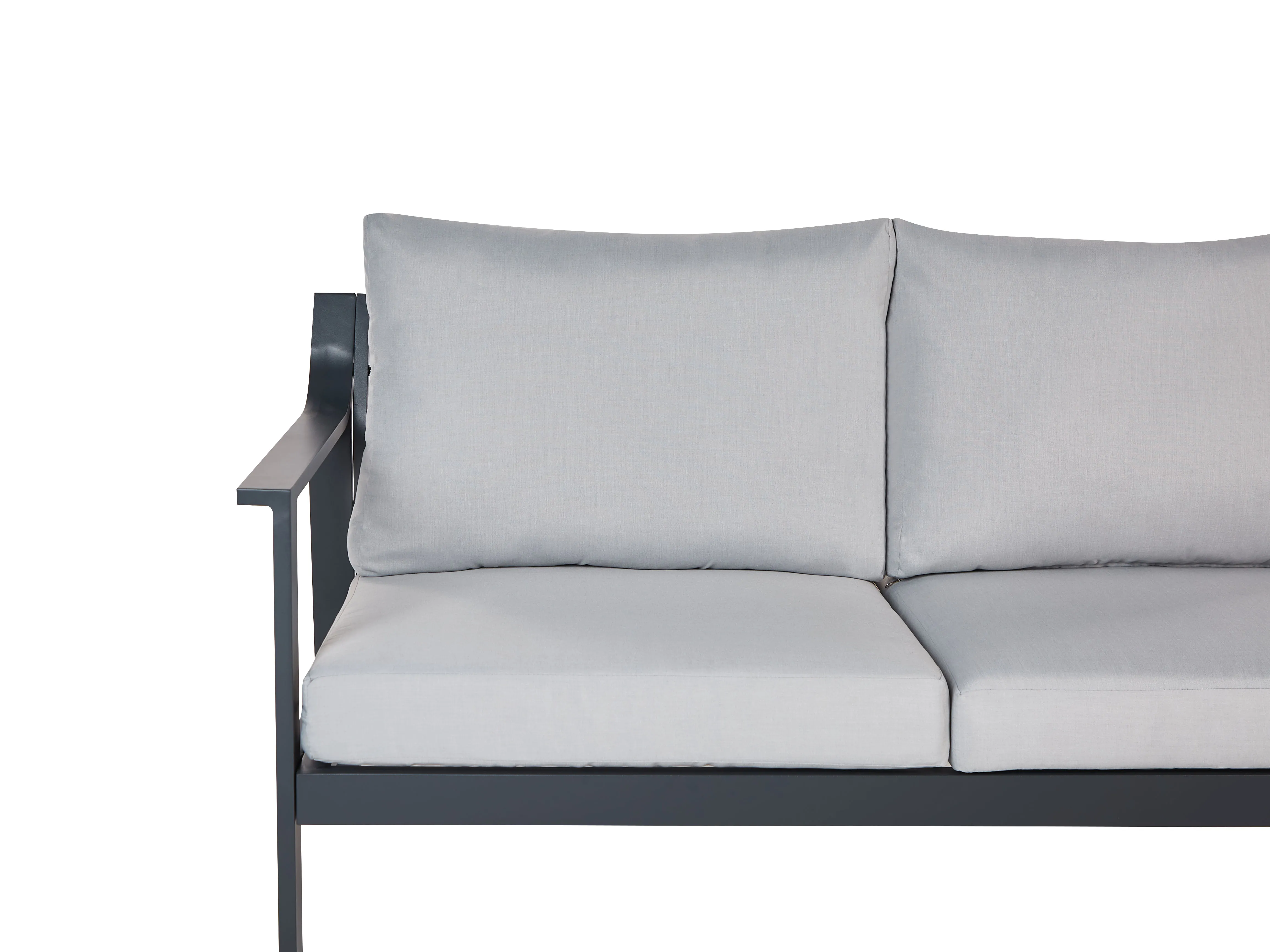 Tuin loungebank 3-zits KIATO Metaal Lichtgrijs
