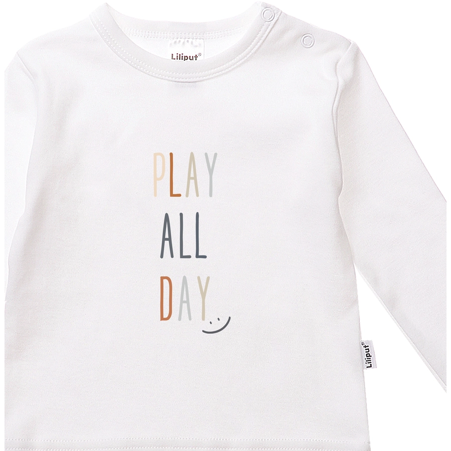 Liliput Langarmshirt 'Play all day' weiss