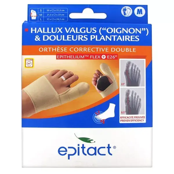 Epitact Órtese Corretiva para Hálux Valgo e Dor Plantar - Pé Esquerdo Duplo™