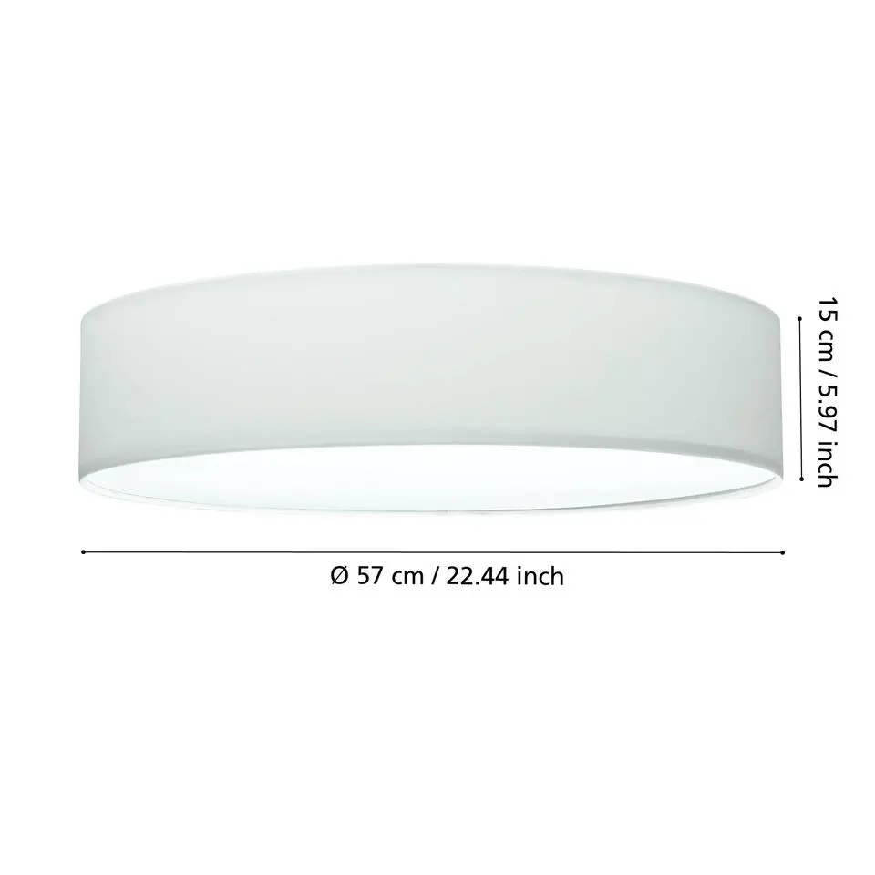 EGLO Pasteri Plafonnière - E27 - 57 cm - Wit