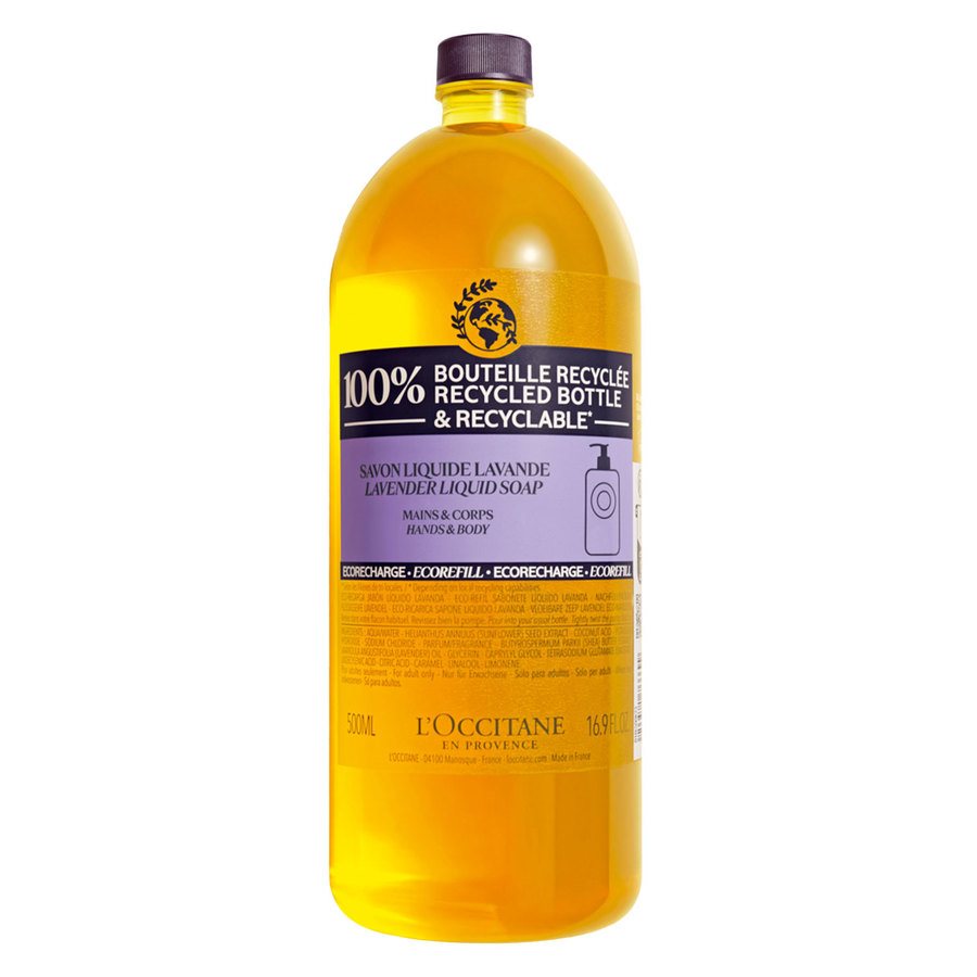 L'Occitane Shea Hands & Body Liquid Soap Eco Refill Lavender 500ml