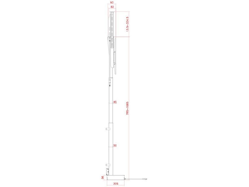 My Wall TV-Lift HP 66-2 L max. 60 kg TV-Einbaulift für 37-65 Zoll Fernseher zum Rauffahren oder Runterlassen