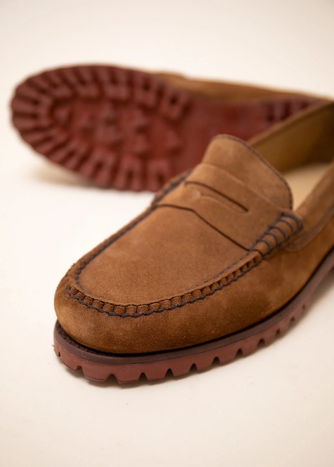 MOCASSIN LUG MOC VELOURS  MARRON