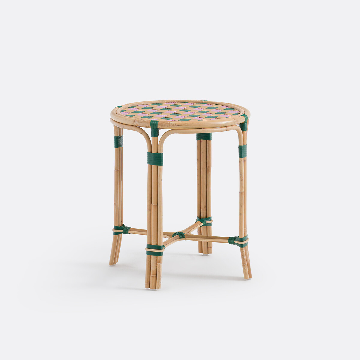 LA REDOUTE INTERIEURS<br>Mesa lateral de rattan e resina trançada, Bianca