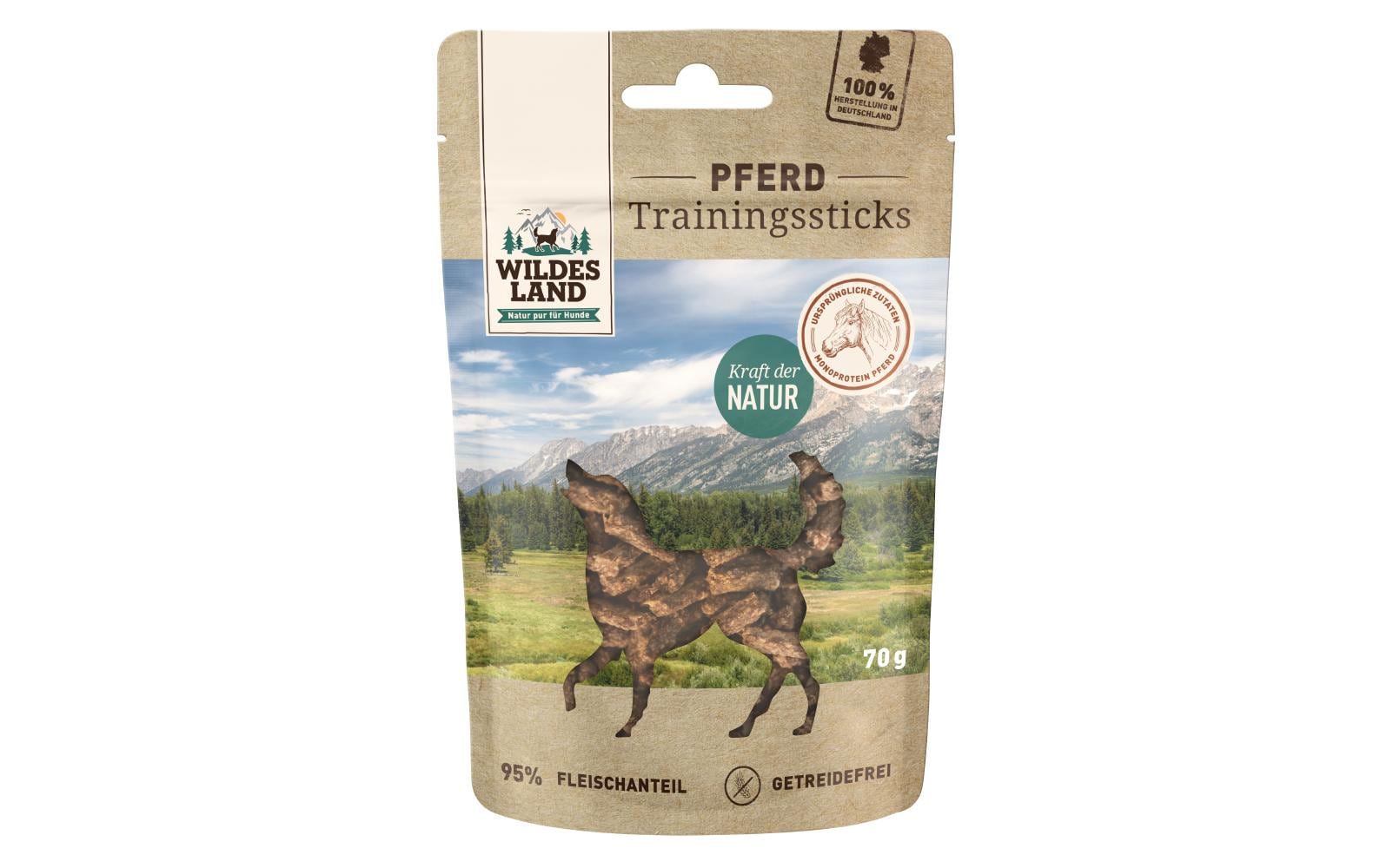 Snack Trainingssticks Pferd, 70 gErgänzungsfutter aus Pferdefleisch