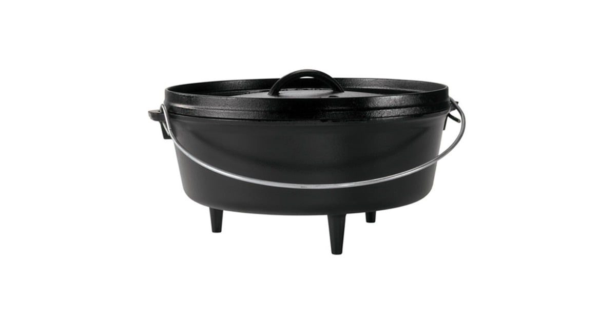 LodgeCamp Dutch Oven L12CO3, vlak kookpan  (Zwart, met pootjes)