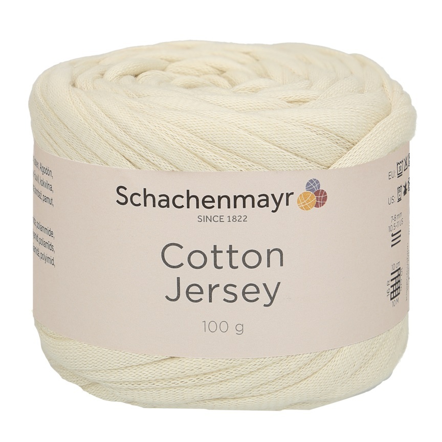 Handstrickgarn COTTON JERSEY - natur - 100g