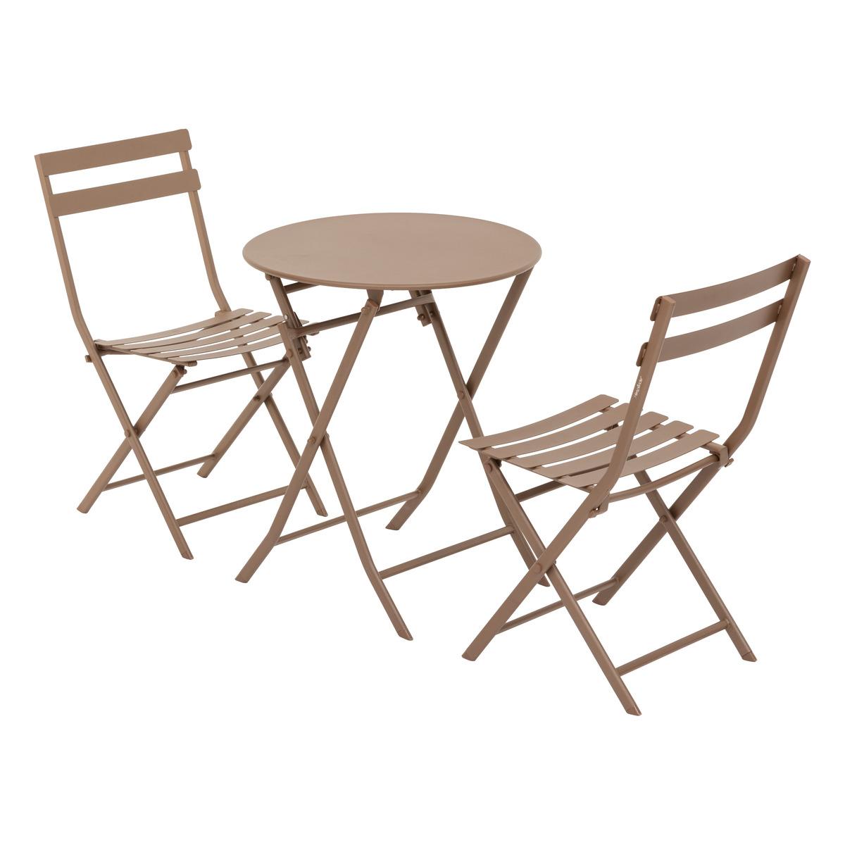 TABLE GREENSBORO RONDE BRONZE 2 PLACES