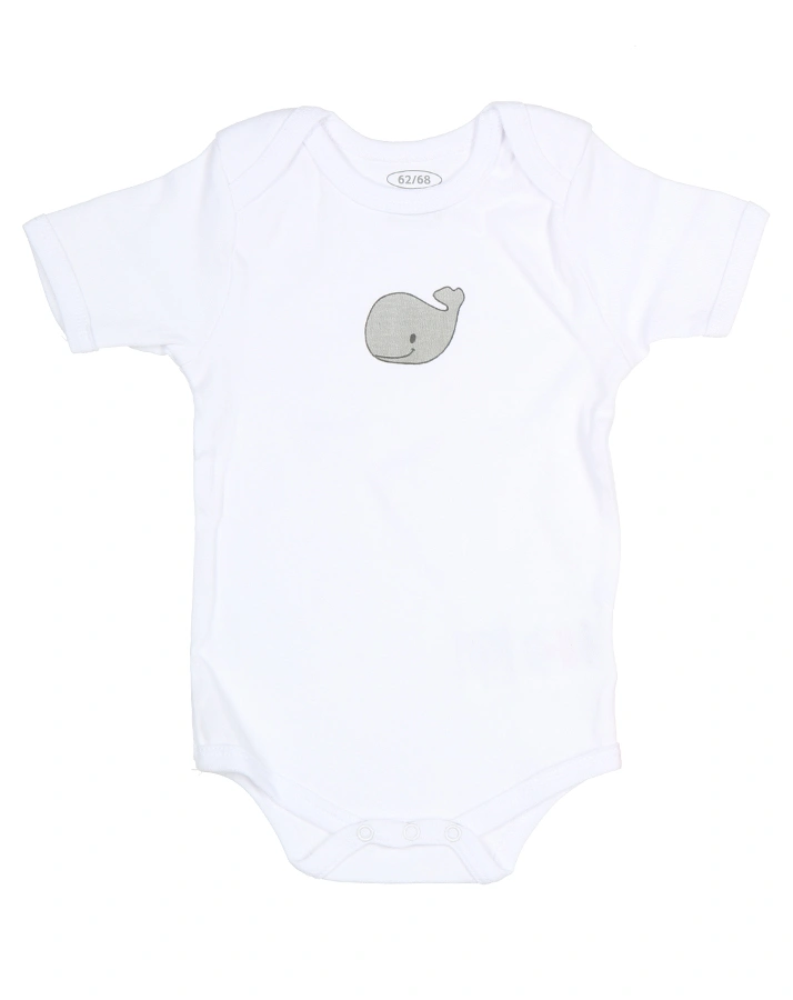 Kurzarm-Body BABY WAL 2er-Pack in weiß/rot