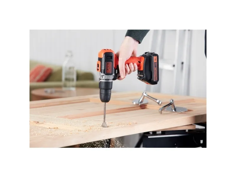 BLACK DECKER BCD003C2K - Hammerbor - ledningfri - 2-hastigheders 10 mm - 45 N·m - 2 batterier - 18 V