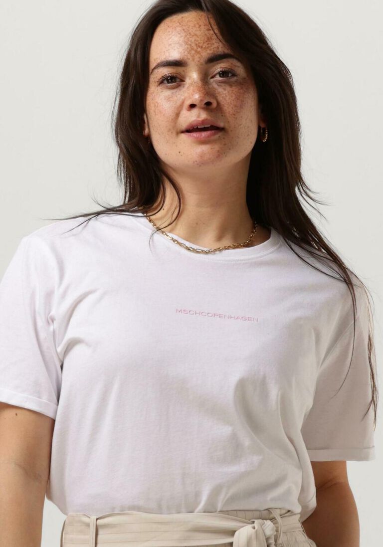 MSCH COPENHAGEN witte msch copenhagen t-shirt terina organic small logo tee
