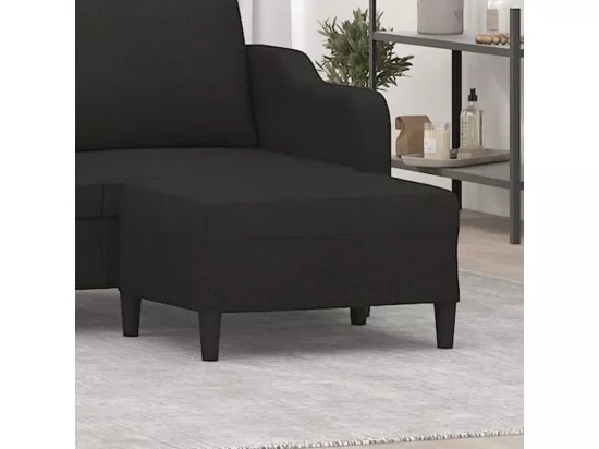 Repose-pied Noir 70x55x41 cm Tissu