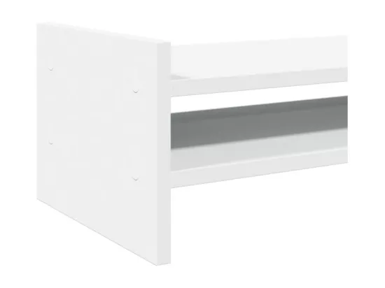 Support de moniteur blanc 100x27x20 cm bois d'ingénierie
