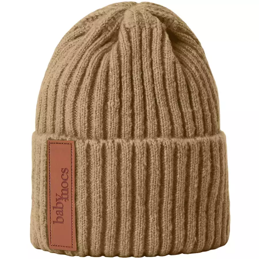 BabyMocs Mütze Vegan hellbraun