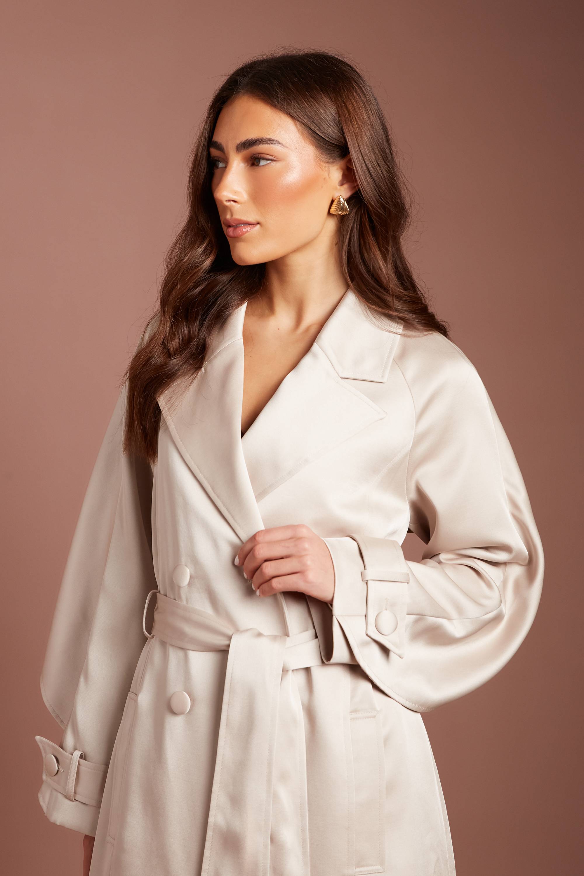 Coast Trench-coat Satiné De Cérémonie