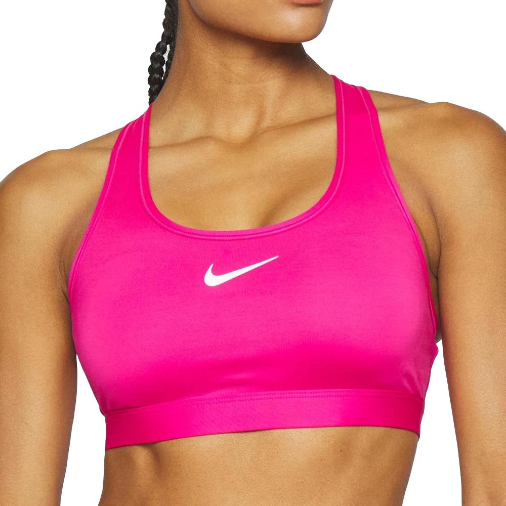 Nike Brassière de Sport Rose Fuschia Femme Nike SWSH MED