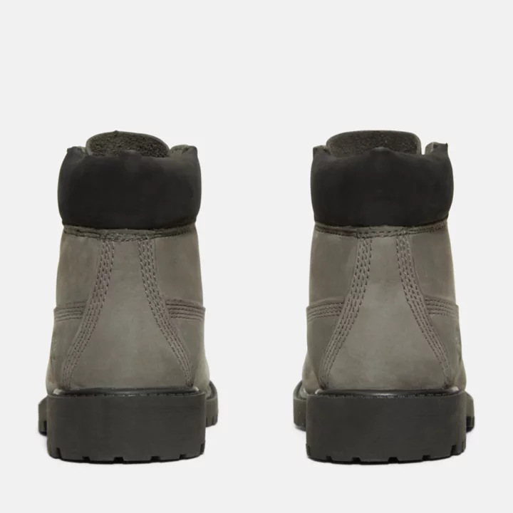 Bota infantil premium impermeável de 15 cm na cor cinza.