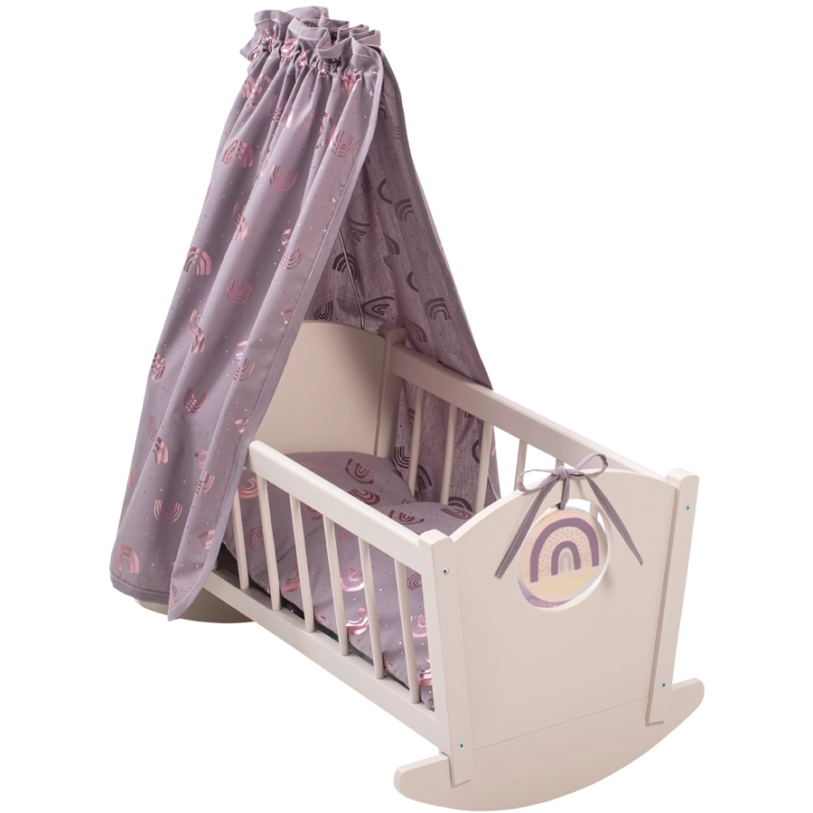 howa® Puppenwiege Puppenbett Rainbow aus Holz