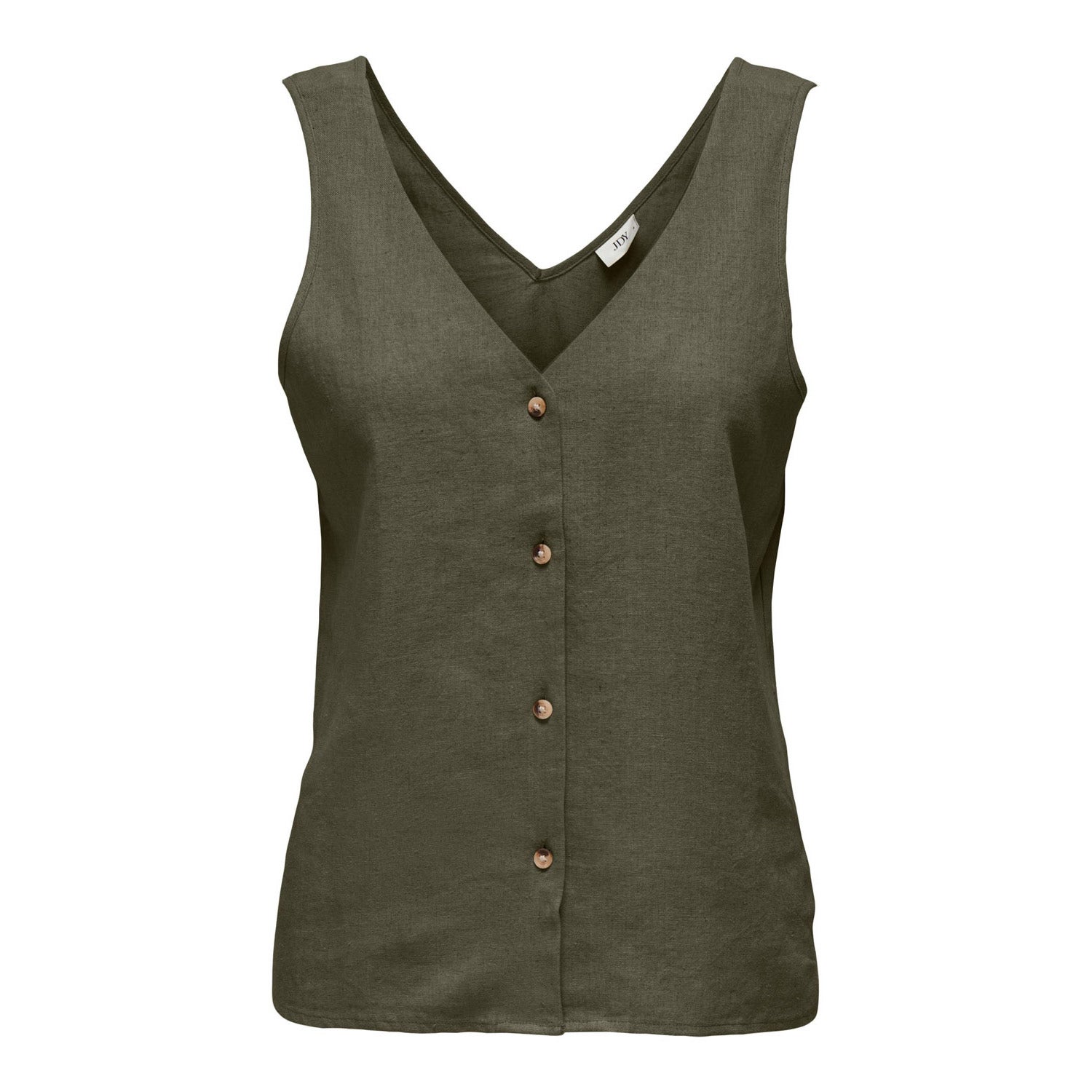 Jacqueline De Yong  Say Linen V-Neck Top