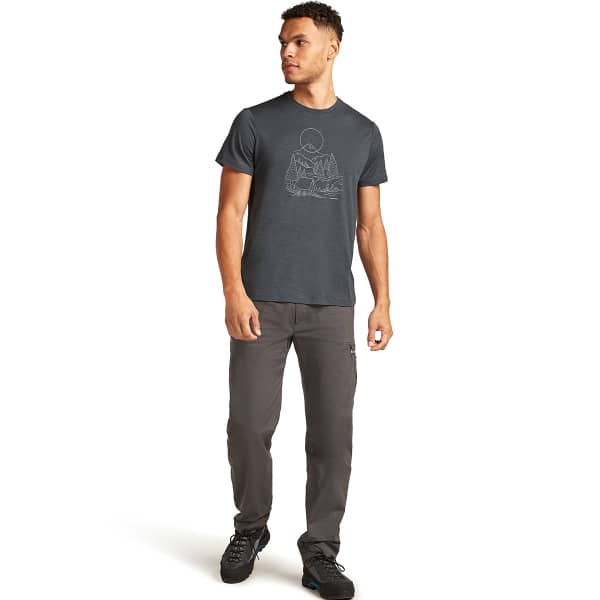 T-shirt randonnée ICEBREAKER M MERINO 150 TECH LITE III SS TEE OBSIDIAN