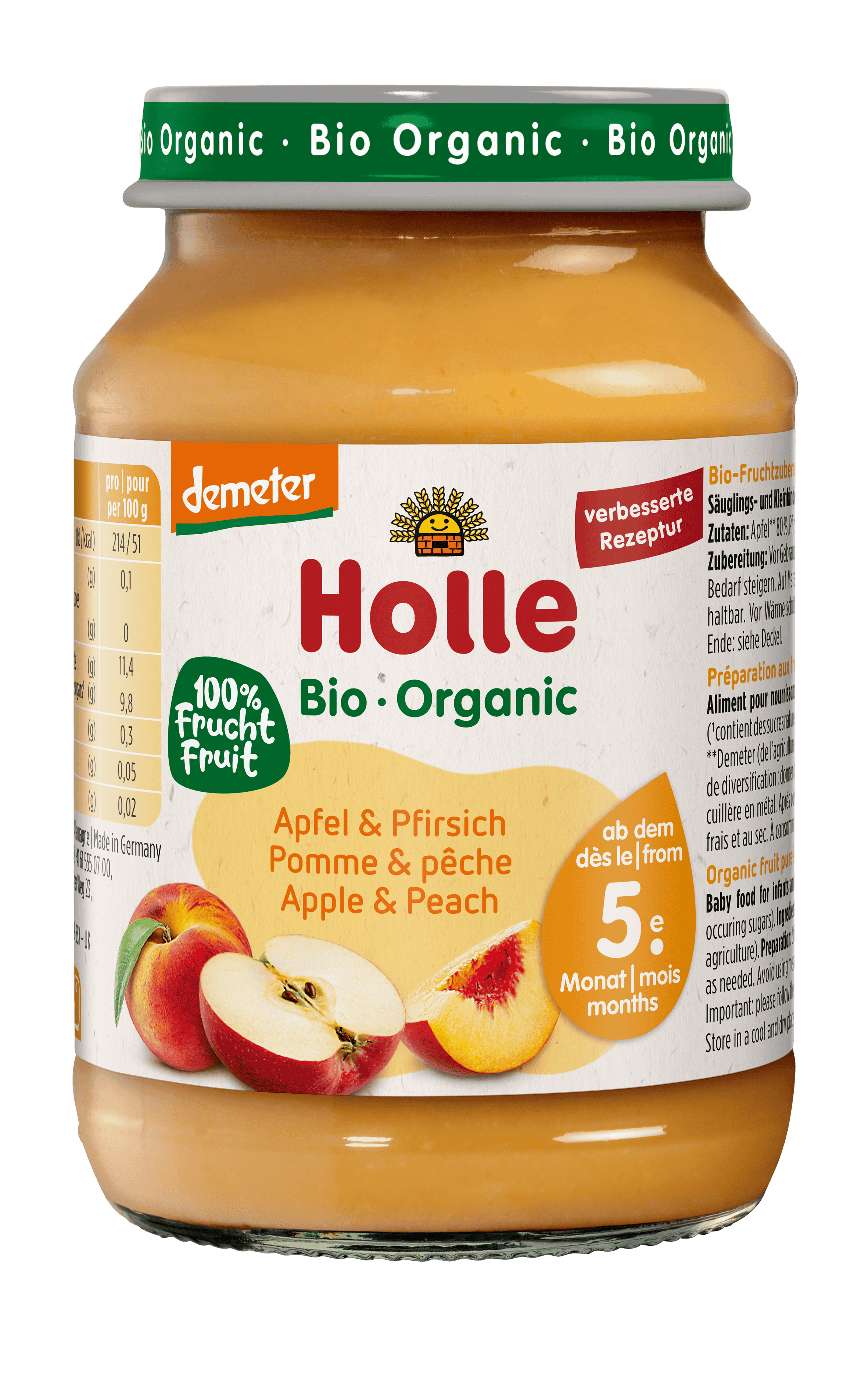 HOLLE Apfel & Pfirsich<br>190 g