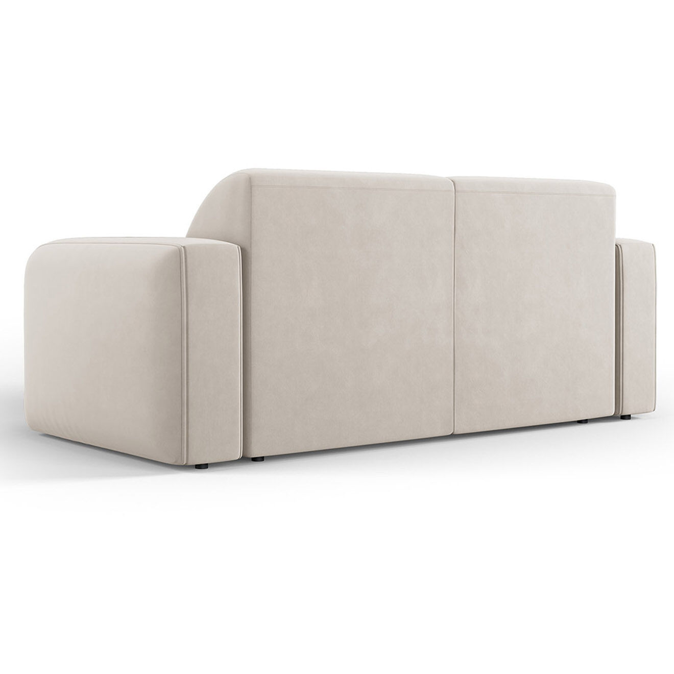 Mazzini Sofas Canapé Velours Jasmin 2 Places beige - 170x95x72 cm