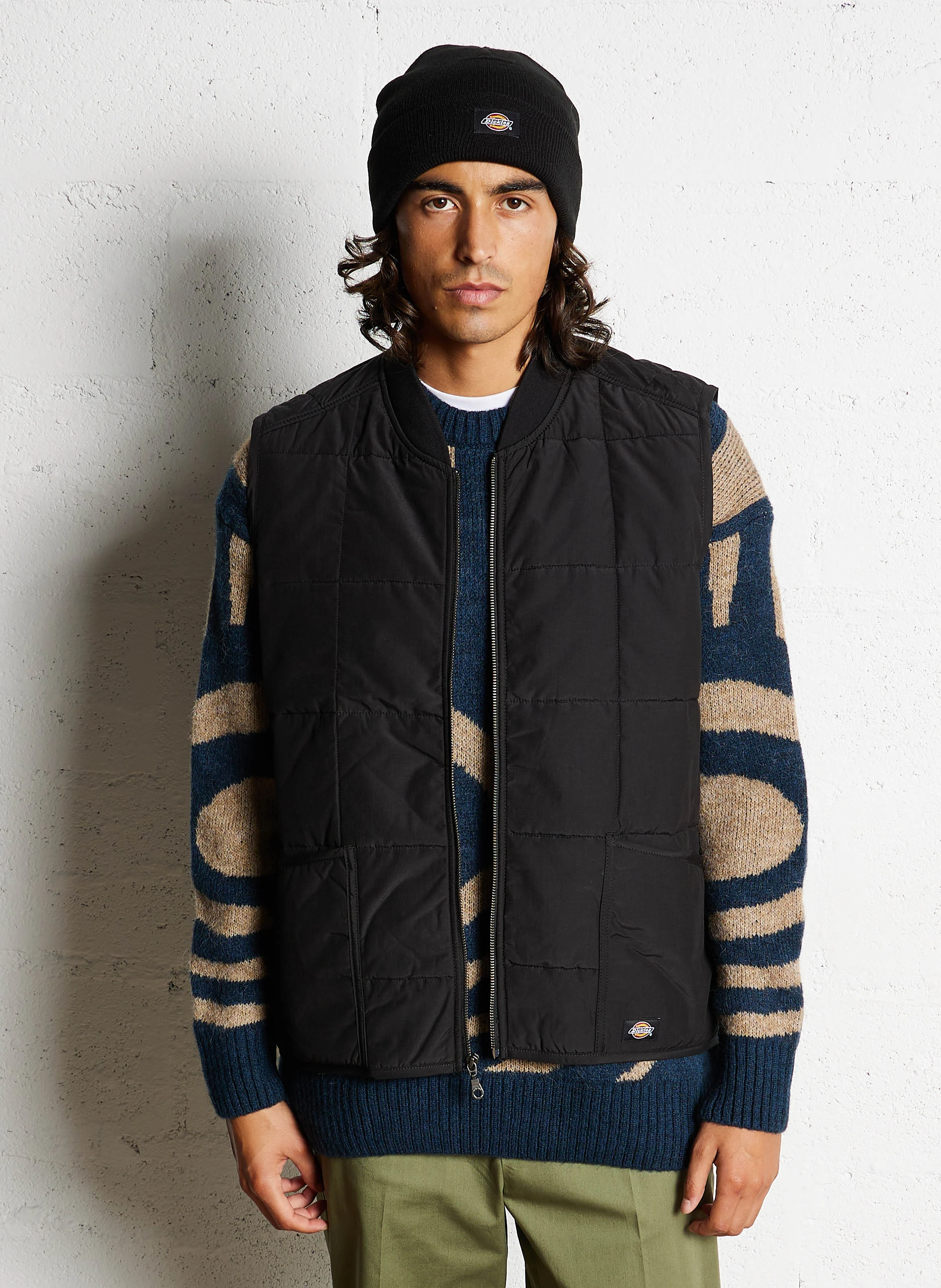 GARDINER - Veste col teddy en coton mélangé | Noir