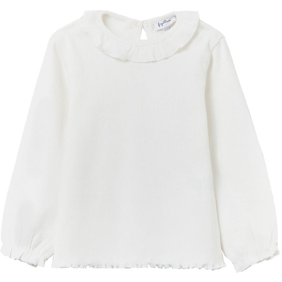 OVS Langarmshirt mit Rippen weiß