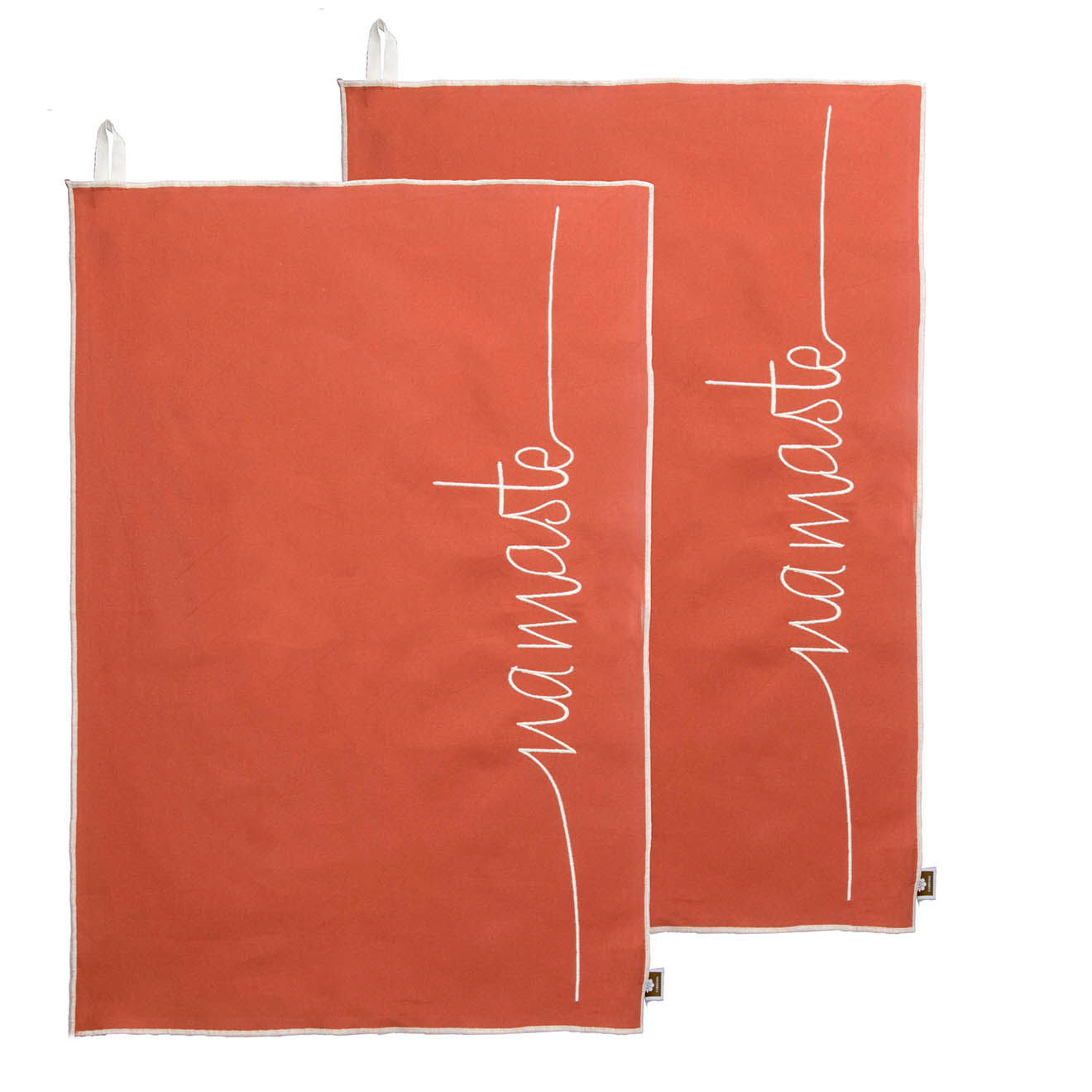 Febronie 2 Torchons en Coton Namaste terracotta - 50x75 cm