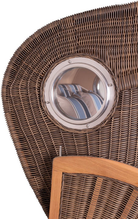 Strandstoel Rantum teak PE grijs design 580