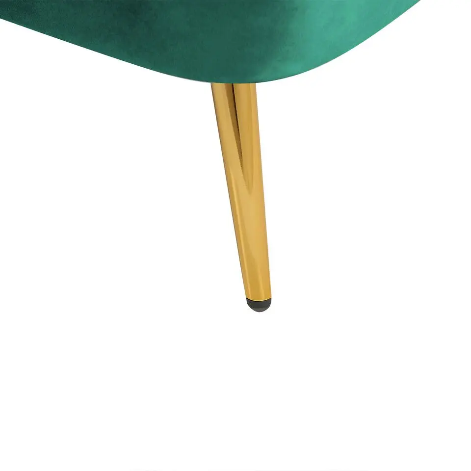 ALLIER - Chaise longue - Groen - Rechterzijde - Fluweel
