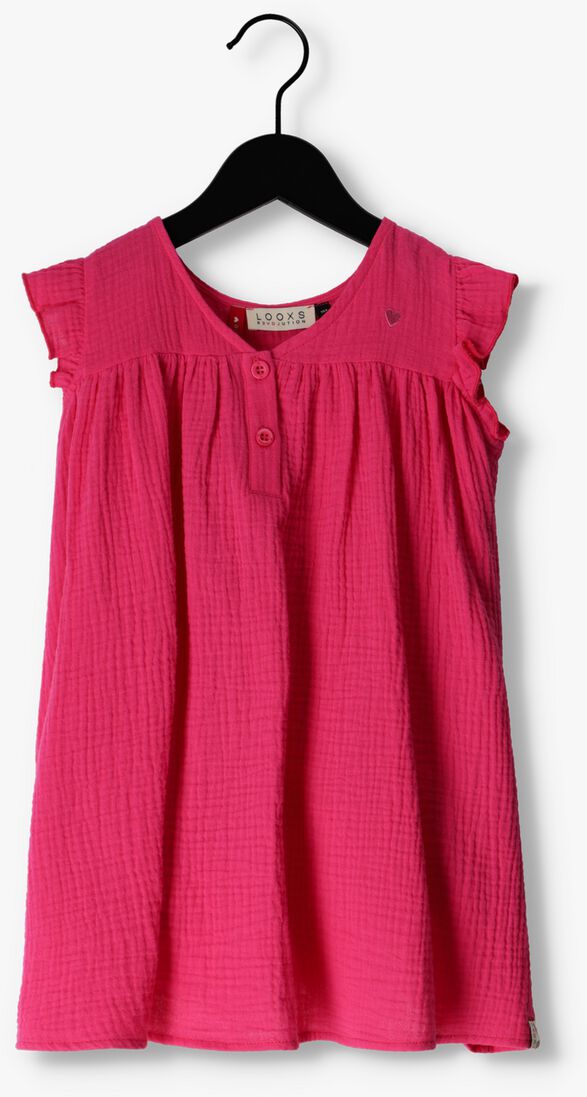 LOOXS roze looxs mini jurk mousseline dress