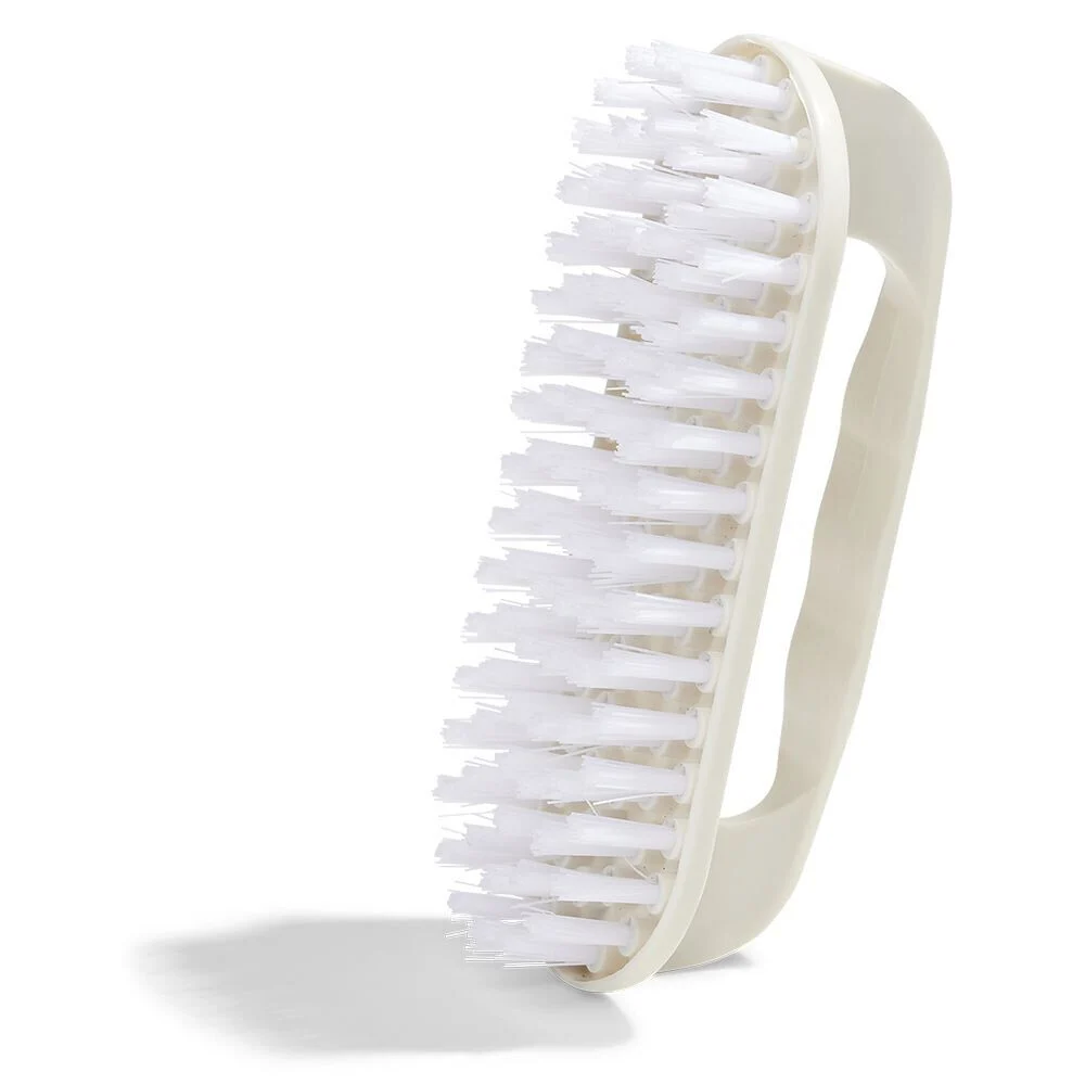 Brosse poignée plastique blanc L13,5cm