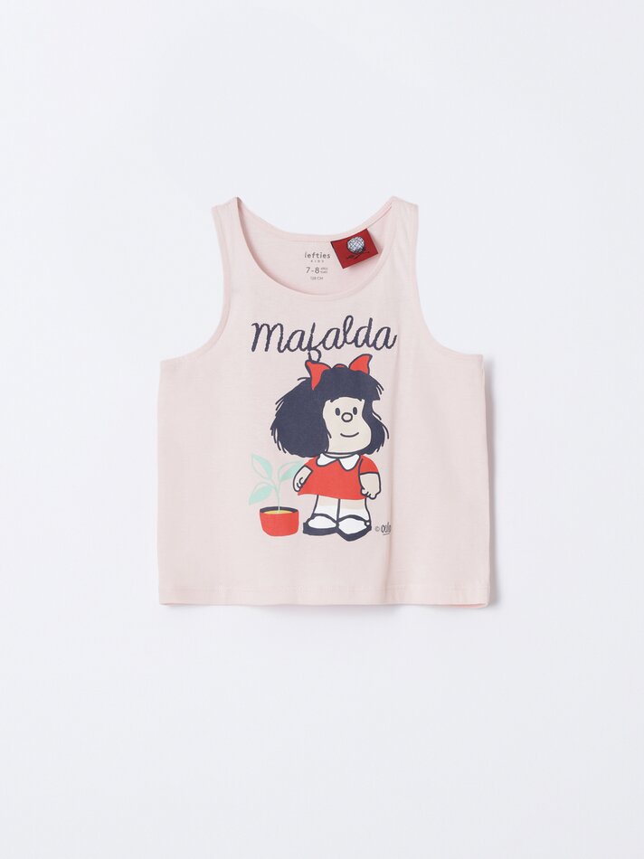 Conjunto de pijama Mafalda Strap - Rosa Pastel