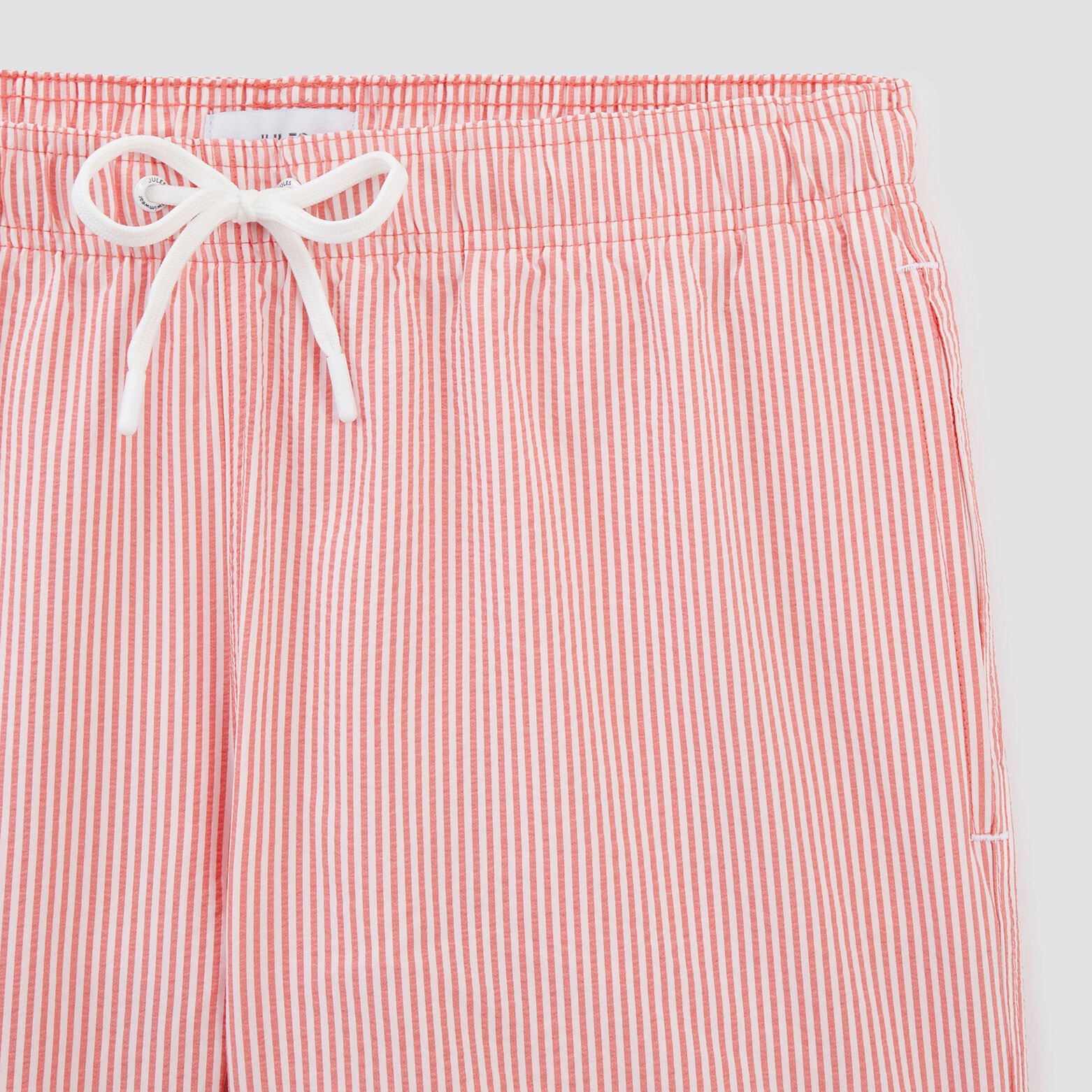 Maillot de bain rayure seersucker Rouge