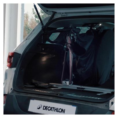 Porte vélo Intérieur de Voiture Decathlon Aluminium Gris