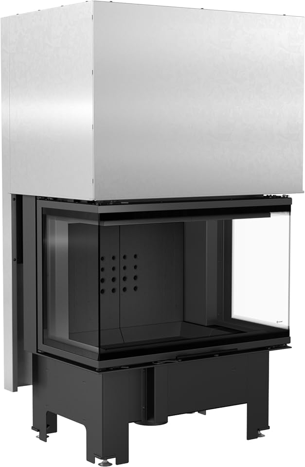 Kamineinsatz NBC 800/400 10 kW Ø 200 mit Schiebetür schwarz mit Türfeder
