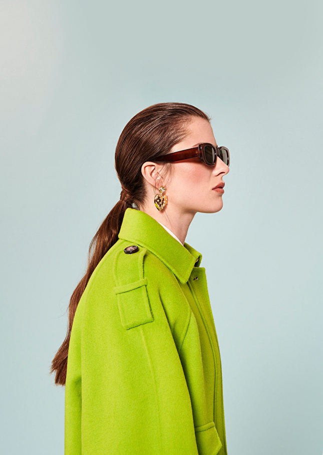 Blouson Bettyvert en laine double face