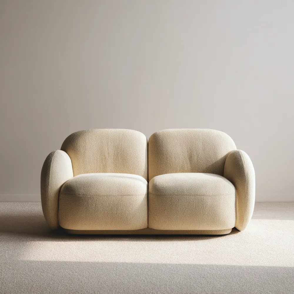 2-Sitzer-Sofa 150x85x80 cm – Weicher Stoffbezug Beige – Modernes Desig