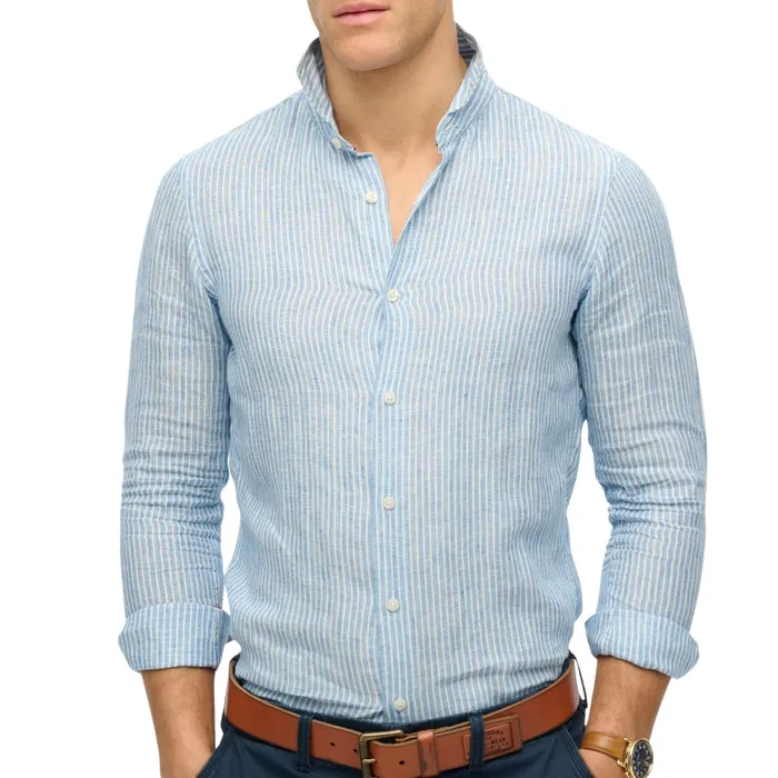Superdry Vacation Linen LS Overhemd Heren