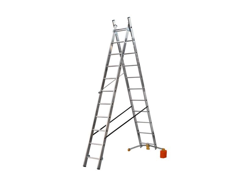 Hailo Kombileiter HobbyLOT 2 x 11 Sprossen Als Schiebe- oder Bockleiter einsetzbar