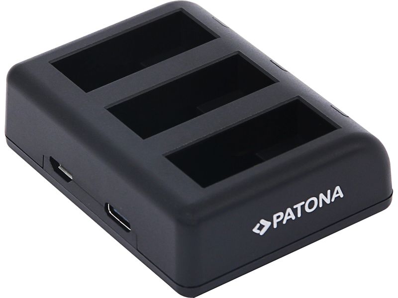 Patona Ladegerät für GoPro Hero 9, Hero 10 und Hero 11 Triple Ladegerät