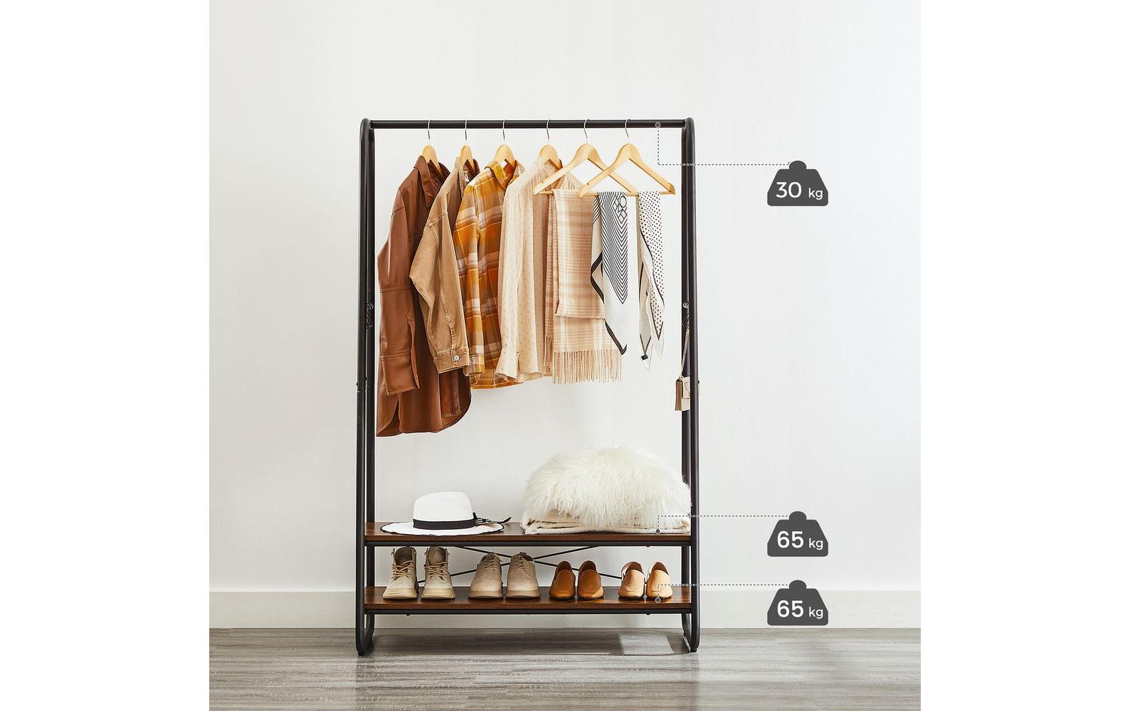 Garderobe Vintage 160 cm, Braun/SchwarzKleiderständer