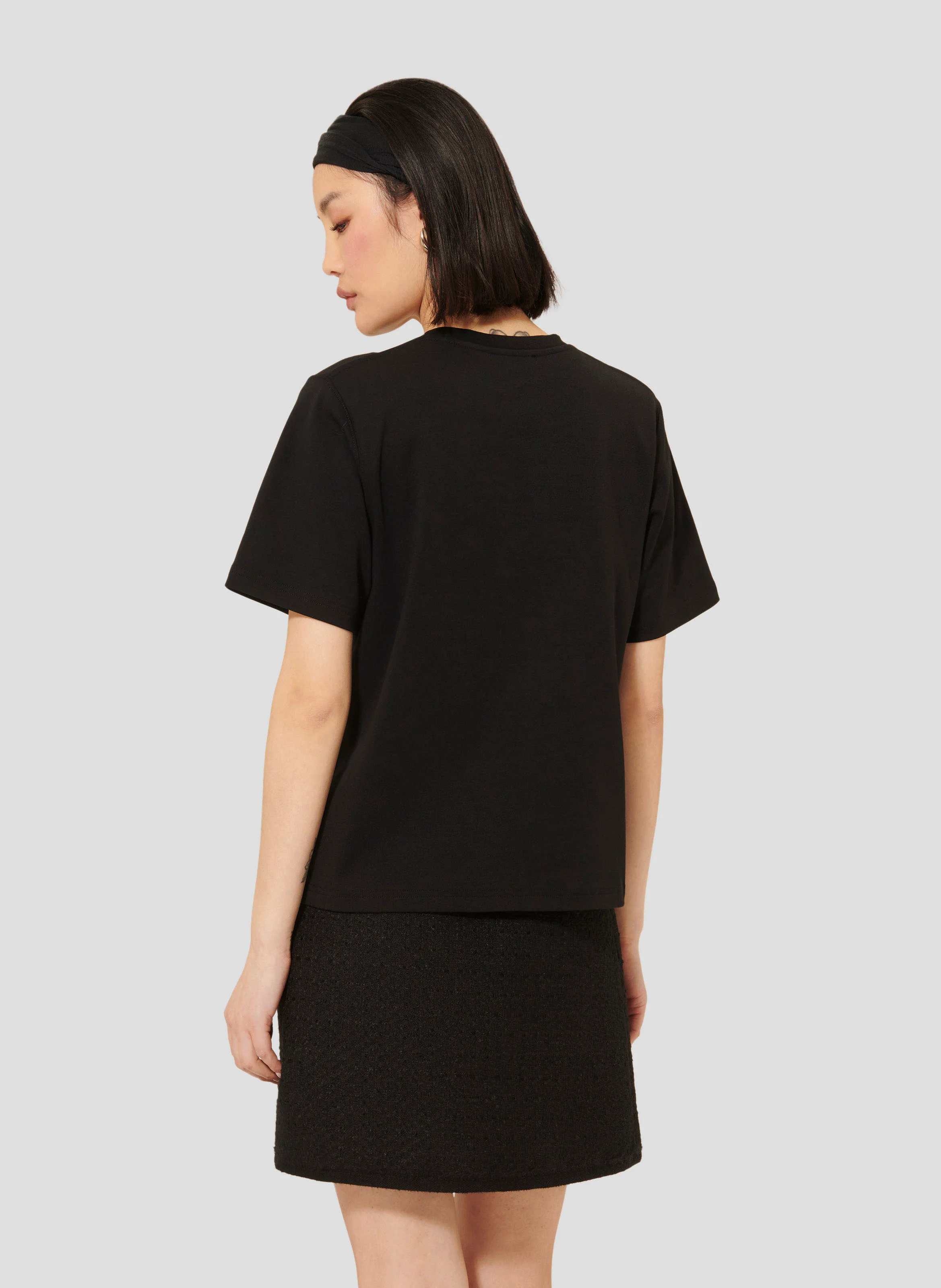 TREFLE - Tee-shirt imprimé en coton| Noir