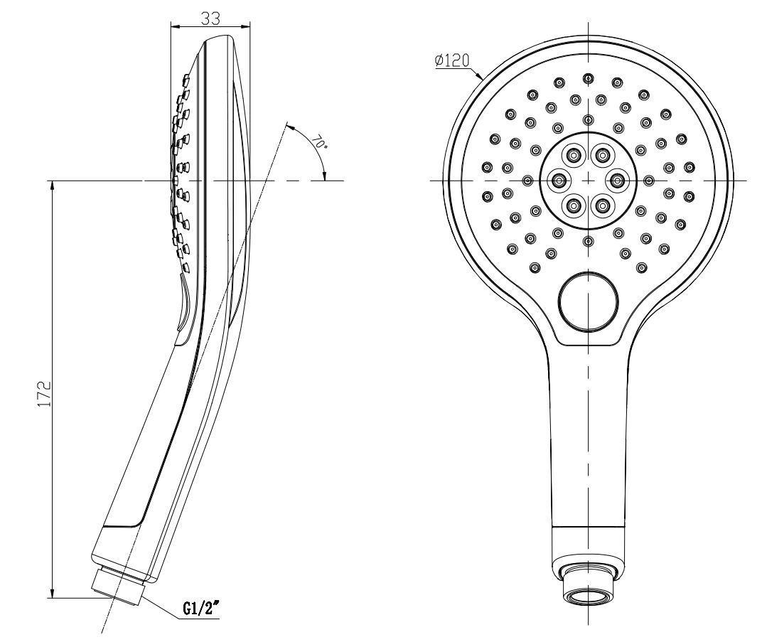 Saniclear Evolution handdouche 2 standen chroom