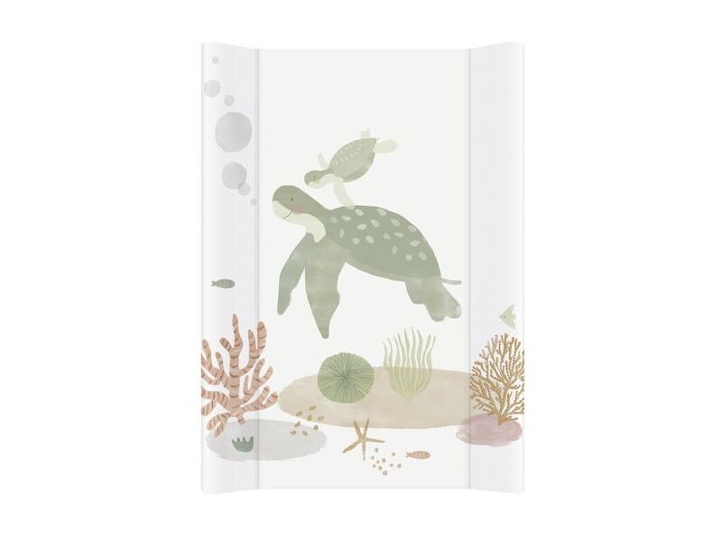 Rotho Babydesign Wickelkissen Sea Life 70 x 50 cm Baby-Wickelkissen schmal mit Schildkröten-Motiv