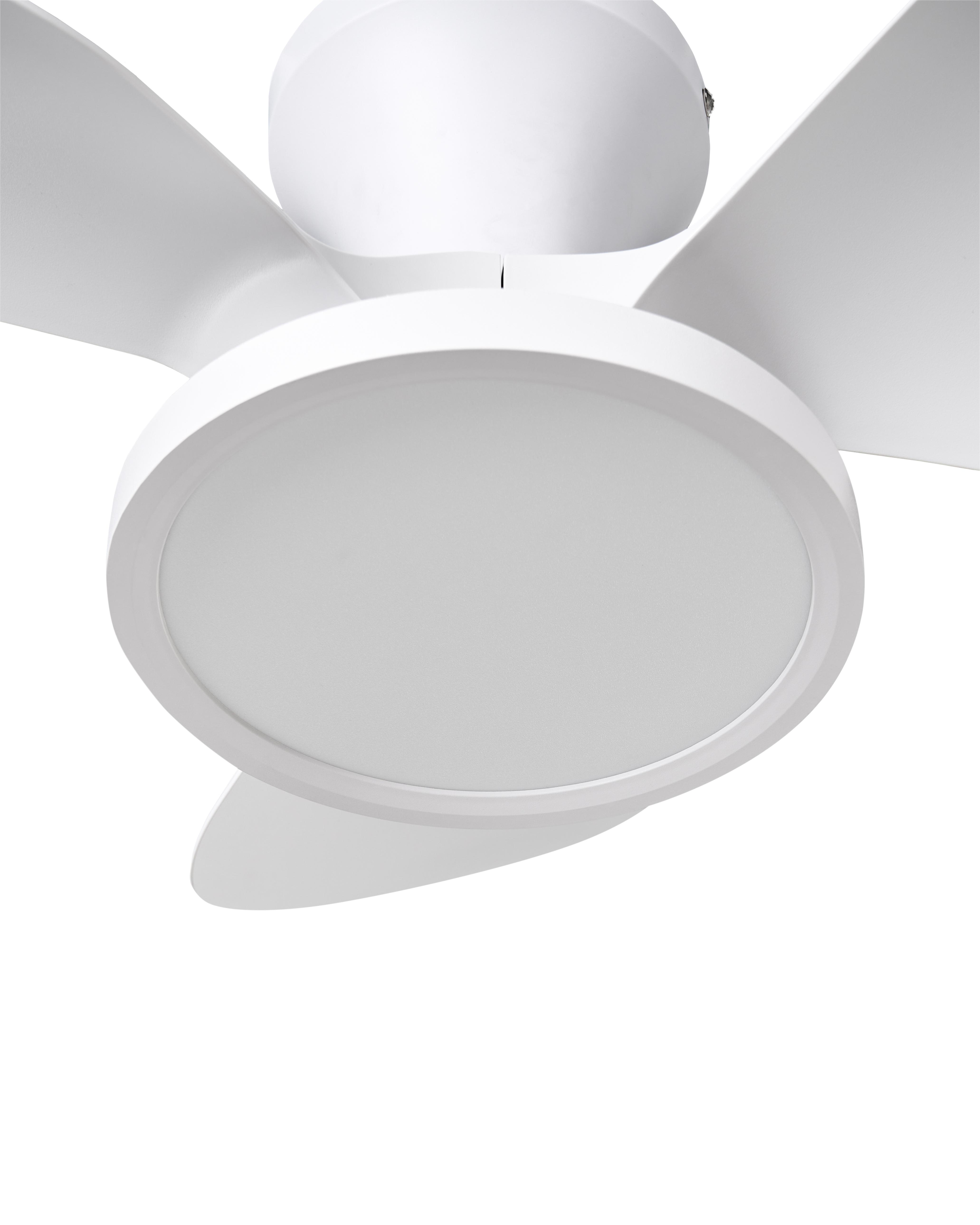 Plafondventilator met verlichting PUNTI met afstandsbediening LED Wit